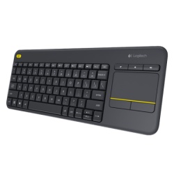 Logitech wireless touch keyboard K400 plus, US, built-in touchpad, 2.4GHz, unifying receiver, volume control, black ( 920-007145 ) -2