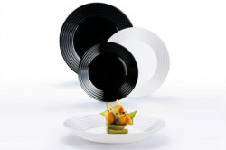 Luminarc harena set tanjira 18/1 crno beli ( N1518 )
