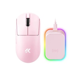 McHose A7 V2 Ultra Plus Pink /PAW 3950/8K Hz/Omron Mechanical Bežični gaming miš
