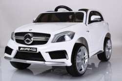 Mercedes A 45 AMG Licencirani auto za decu na akumulator sa kožnim sedištem i mekim gumama - Beli