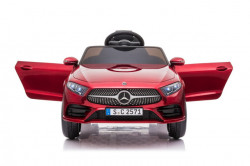 Mercedes CLS 350 Licencirani auto na akumulator sa kožnim sedištem i mekim gumama - Crveni - Img 5