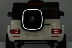 Mercedes CONCEPT EQG - Dečiji auto na akumulator sa kožnim sedištima i mekim gumama - Beli - Img 16