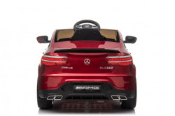 Mercedes GLC63 AMG Licencirani auto na akumulator sa kožnim sedištem i mekim gumama - Crveni - Img 7