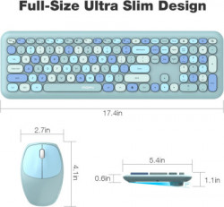 Mofii WL retro set tastatura i miš u plavoj boji ( SMK-666395AGBL ) - Img 4