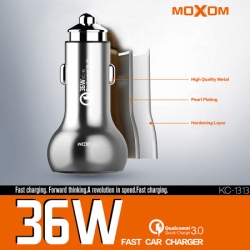 Moxom Auto punjac kc-13 2xusb qc3.0 36w type c sivi ( A708 )-3