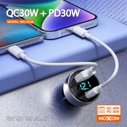 Moxom Auto punjac mx-vc29 usb-a+pd 60w crni ( A710 )-3