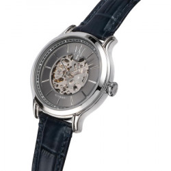 Muški maserati epoca automatik skeleton sivi srebrni ručni sat sa teget kožnim kaišem ( r8821118006 ) - Img 5