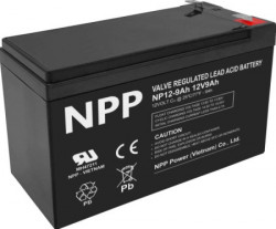 NPP NP12V-9Ah-T1, AGM BATTERY, C20=9AH, T1, 151x65x94x100, 2,5KG, BLACK - Img 2