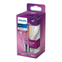 Philips  7w(60w) e27 cw 4000k a60 cl nd srt4 led sijalica classic -2