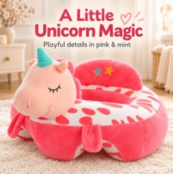 Plišana foteljica za bebe Pink Unicorn - roze ( KLK2702-PUR )