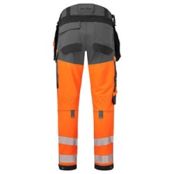Portwest Radne pantalone ev442 - ev4 visokovidljive sa holster džepovima na skidanje, narandžasto-sive, vel.58 (42 inča) ( 64407 )