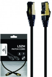 PP8-LSZHCU-BK-1M Gembird Mrezni kabl S/FTP Cat.8 LSZH patch cord, black 1m - Img 1