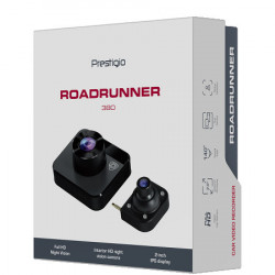 Prestigio RoadRunner 380, 2.0 (320x240) IPS display, Dual camera: front - FHD 1920x1080@30fps, HD 1280x720@30fps, interior - HD 1280x720@30 - Img 2