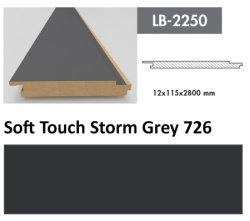 Profil Zidni MDF LB-2250 Soft Touch Storm Grey (726) 2800x115x12mm ( 026-033 )