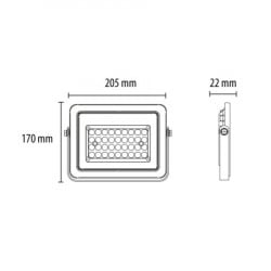 Prosto LED reflektor 50W ( LRF024EW-50W/WH ) - Img 3