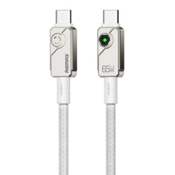 Remax DATA Fast charging braided TIP C na TIP C kabl, C36 65W 1.2m beli, REMAX ( 867 )
