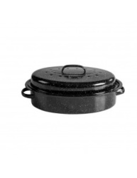 Rosberg r54523a pekač sa poklopcem 42x32cm crni ( 006660 )