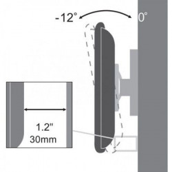 S BOX LCD-100B Zidni nosač sa nagibom Zidni, Tilt, 15 kg, Do 30" - Img 3