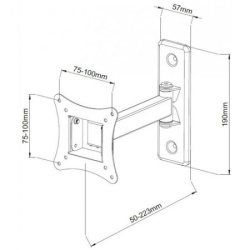 S BOX LCD 901 Nosač Zidni, Zglobni, 15 kg, Do 30"-2