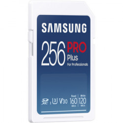 Samsung SD card 256GB, pro plus, SDXC, UHS-I U3 V30 Class10, Read up to 160MB/s, Write up to 120 MB/s, for 4K and FullHD video recording ( - Img 2