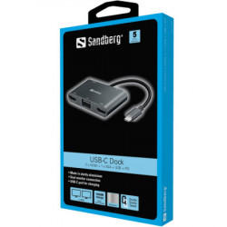 Sandberg docking station USB-C - 2xHDMI/VGA/USB 3.0/USB C PD 136-35 - Img 2