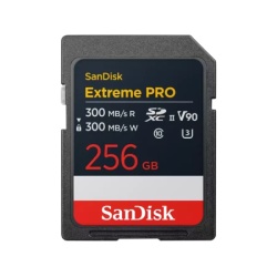 SanDisk Extreme PRO 256GB SDXC Memory Card, 300MB/s Read & Write speeds, 8K, V90, UHS-II