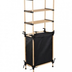 Seowood polica drvena sa korpom za ves 57x28x141 cm ( SEO-8171 )