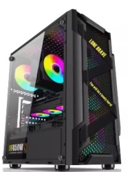 Stars Solution Q180 Crno, Tempered glass, 4x12cm ARGB Kuciste