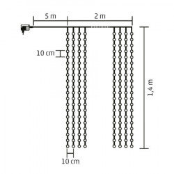 Svetleći niz sa 294 toplo bele LED diode ( KIN294C/WW ) - Img 2