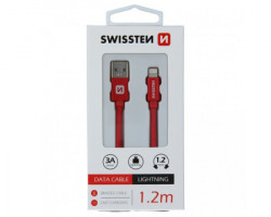 Swissten data kabl tekstil USB na iPhone 1.2m crveni - Img 2
