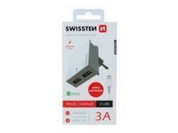 Swissten punjač 2x USB 3A + kabl lightning 1,2m bela ( 80070 )-3