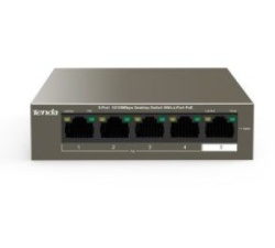 Tenda tef1105p-4-63 * lan 5-port 10/100 poe switch rj45 ports (2660) fo-2