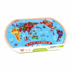 Tooky Toy Drvena mapa sveta - puzle ( TY123 ) - Img 2