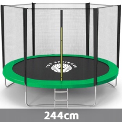 Top Springen Trambolina 244cm sa merdevinama Zelena ( SPR244OSG )