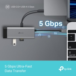 TP-Link uh5020c usb-c hdmi/2xusb 3.0/usb-c/pd 100w Docking station -8