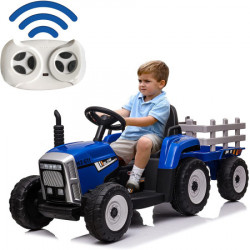 Traktor Model 261 na akumulator sa prikolicom plavi