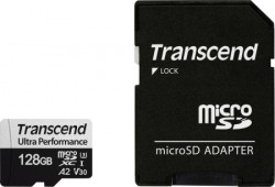 Transcend 128GB microSD w/ adapter UHS-I U3 A2 ultra performance, read/write up to 160/125 MB/s ( TS128GUSD340S )  - Img 2