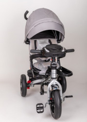 Tricikl za decu model T04 Sa rotirajućim sedištem i podesivim naslononom - gume na pumpanje - Sivi - Img 2