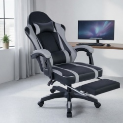 Trick gejmerska stolica sa naslonom za noge Storm Flat 928 siva ( 928 SIVA )