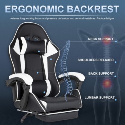 Trick gejmerska stolica storm crno bela ( 876 STORM BELA )-4