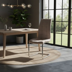 Trpezarijska stolica DC865 Noge hrom/ Cappuccino 590x430x1040 mm ( 779-058 ) - Img 2