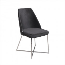 Trpezarijska stolica VIP Crna/Hrom noge 470x500x920 mm ( 775-093 )