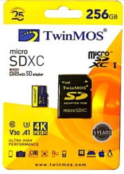 TwinMOS tm256msdxc10v30u3, uhs-3, v30 microsdxc 256gb