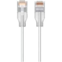 Ubiquiti UACC-Cable-Patch-EL-0.3M-W Nano-thin patch cable with 2.5 GbE support designed to show Etherlighting effects ( UACC-CABLE-PATCH-EL