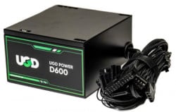 UGD d600 600w ugd power 12cm fan, 20+4pin, 4+4pin, 3xsata, 1xide, 2x6+2pin black napajanje - Img 1