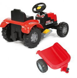 Uj toys traktor sa prikolicom 6V crveni ( 309659 ) - Img 1