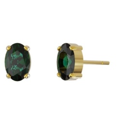 Victoria cruz gemma emerald gold mindjuše sa swarovski kristalom ( a4515-20dt )