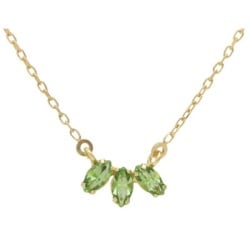 Victoria cruz las estaciones peridot gold ogrlica sa swarovski kristalima ( a4189-14dg )