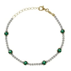 Victoria cruz shine emerald gold narukvica sa swarovski kristalima ( a4667-20dp )
