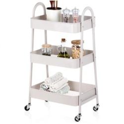 Vilde 568116 - Metalna polica sa 3 nivoa (be?, 44×31,5×78,5 cm